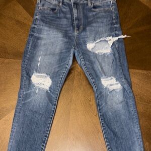 American Eagle Outfitters Blue Skinny Jeans Distressed